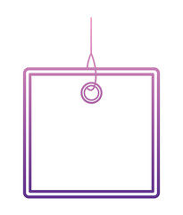 commercial hangtag with square shape hanging vector illustration design