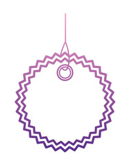 commercial hangtag with lace shape hanging vector illustration design