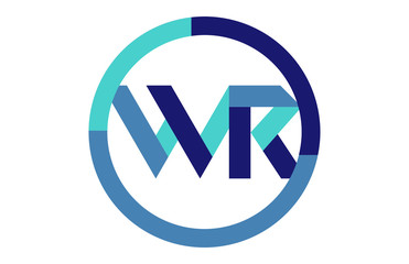 WR Global Blue Ribbon letter Logo