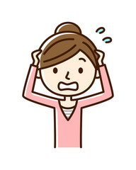 女性　焦る