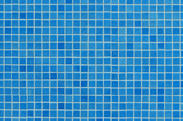 Swimming pool mosaic for background or texture.  Blue abstract geometric background.