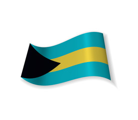 The flag of the Bahamas. Country of North America. National symbol. Vector illustration.