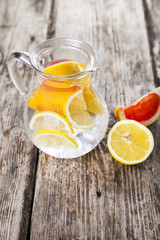 Refreshing ice cold water