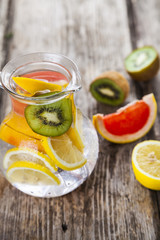 Refreshing ice cold water