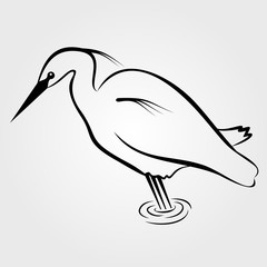 Fototapeta premium Heron icon isolated on white background.