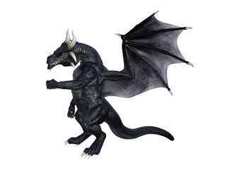 Fototapeta premium 3D renderowania Fantasy Dragon na białym tle