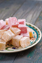 turkish delight with powdered