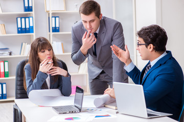 Business meeting with employees in the office