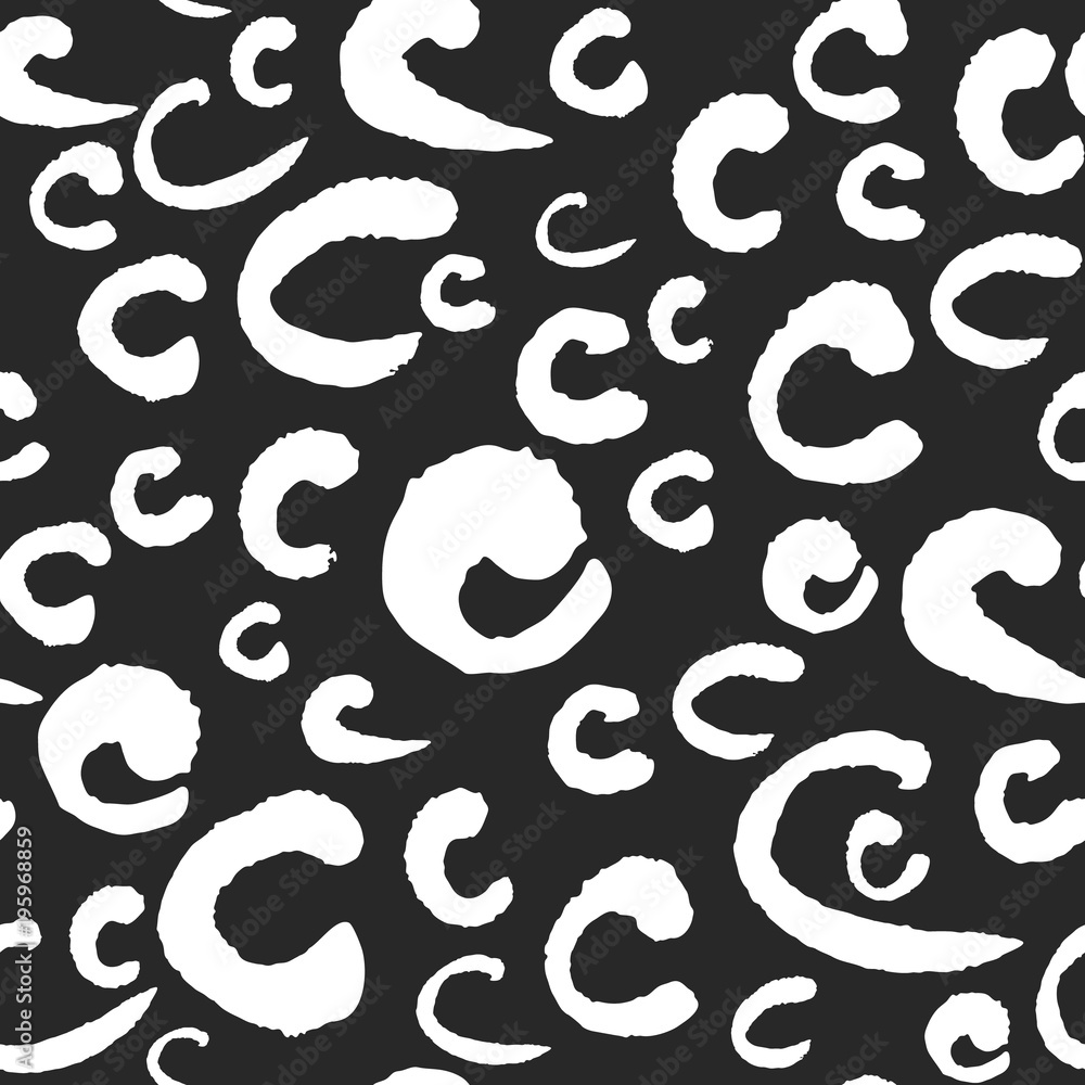 Poster vector pattern with calligraphy letters c