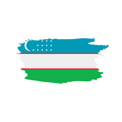 Uzbekistan flag, vector illustration
