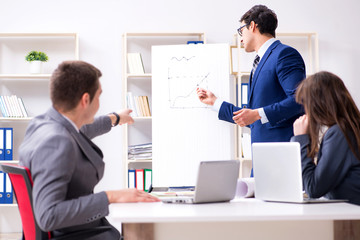 Business meeting with employees in the office