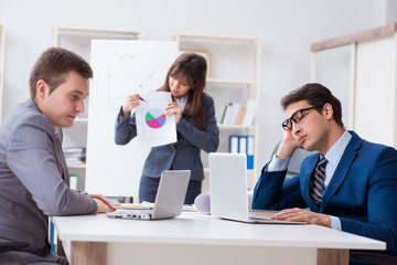 Business meeting with employees in the office