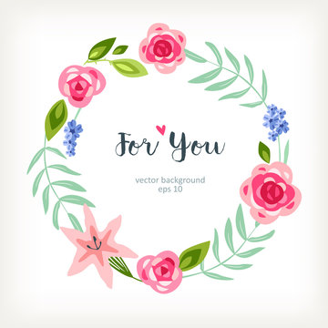 simple background spring summer floral text frame with red and pink flowers rose peony