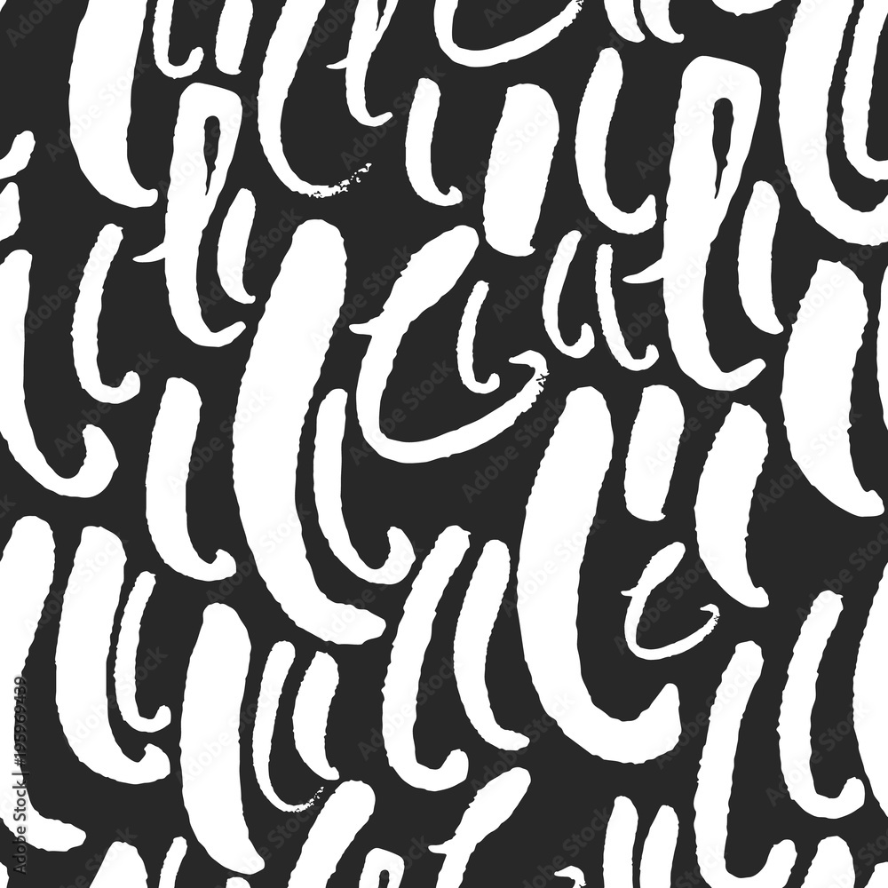 Poster vector pattern with calligraphy letters l