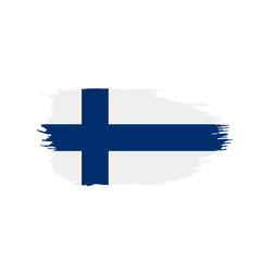 Obraz premium Finland flag, vector illustration