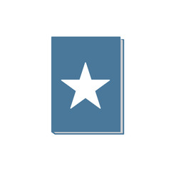 Book icon with star sign. Book icon and best, favorite, rating concept