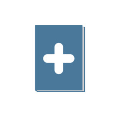 Book icon with add sign. Book icon and new, plus, positive concept