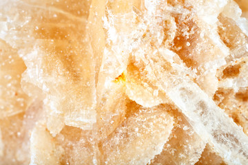 Macro shooting of natural gemstone. Mineral desert rose, Tunisia.