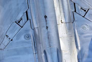 Su-24 plane metal bottom detail, background