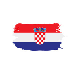 Naklejka premium Croatia flag, vector illustration