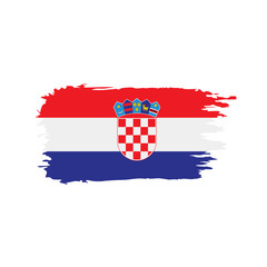 Croatia flag, vector illustration
