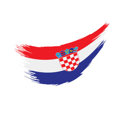 Croatia flag, vector illustration