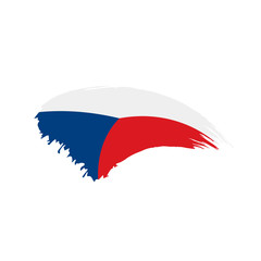 Czechia flag, vector illustration