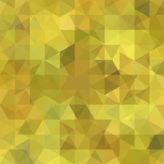 Background of yellow geometric shapes. Abstract triangle geometrical background. Mosaic pattern. Vector EPS 10. Vector illustration