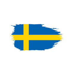 Sweden flag, vector illustration
