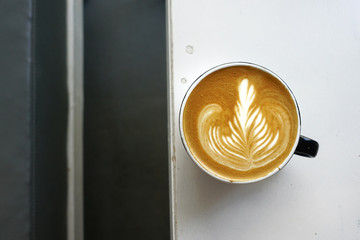 a cup of latte art