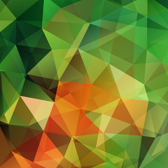 Abstract geometric style background. Vector illustration. Green, brown colors.