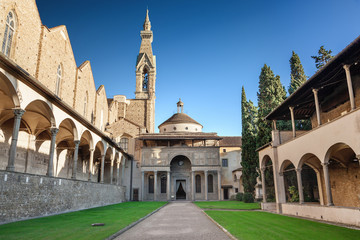 Pazzi chapel - Santa Croce Florence - obrazy, fototapety, plakaty