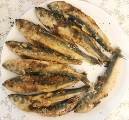 Close up of fried fish
