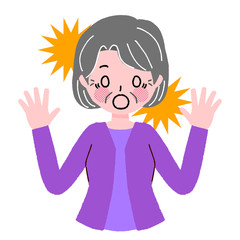 高齢女性　ジェスチャー