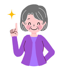 高齢女性　ジェスチャー