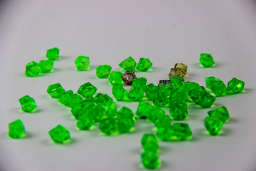 Artificial green stones