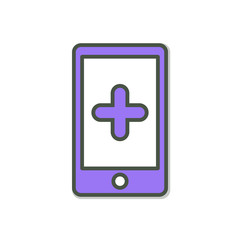 Obraz premium 3325787 Cell Phone icon with add sign. Cell Phone icon and new, plus, positive concept