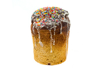 Easter cake isolated on white background. Food