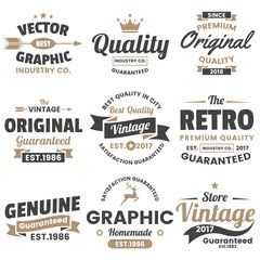 Fototapeta premium Vintage Retro Vector Logo for banner