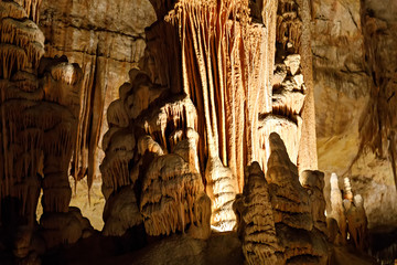 Dragon caves on Majorca, Spain. Beautiful nature caves on Mallorca, Balearic island. Popular tourist destination