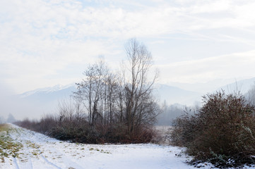 Winter in the Savoy Area in Southern France.