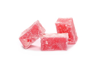 Turkish delight isolated on white background