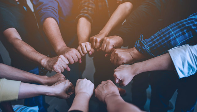 Teamwork unity Arms consolidation