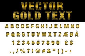 Vector Gold Text