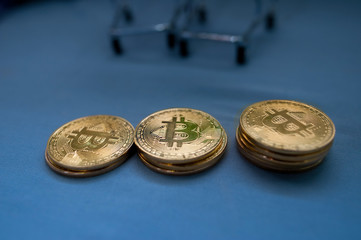 Bitcoin Cryptocurrency Digital BTC Coin Technology Internet Technology Modern Business Concepts To buy a line