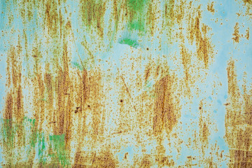 Painted metal wall texture, outdated surface. background image.