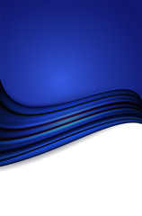 Abstract blue background with wave and place for your message