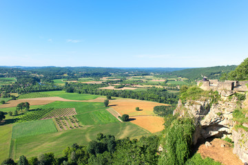 Landscape the Dordogne in French aquitaine