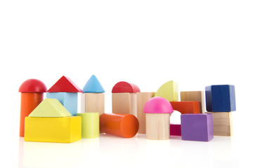 Village from toy blocks