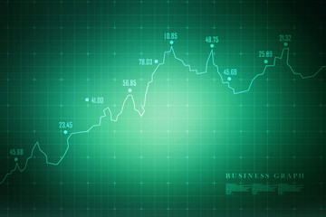 2d rendering Stock market online business concept. business Graph 
